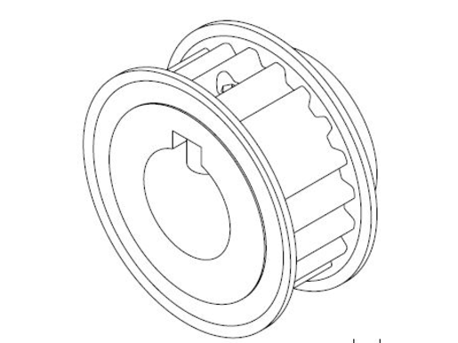 Toothed belt wheel complete motor