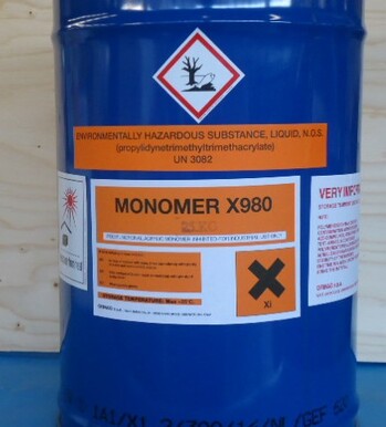 MONOMER X980 Drum of 25 kg Dangerous product UN 3082 9 III 