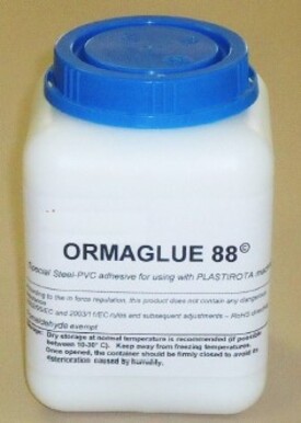 ORMAGLUE 88 Liquid adhesive for steel-PVC interface Plastic can of 1 kg ORMASYL 548 Adhesion P [...]